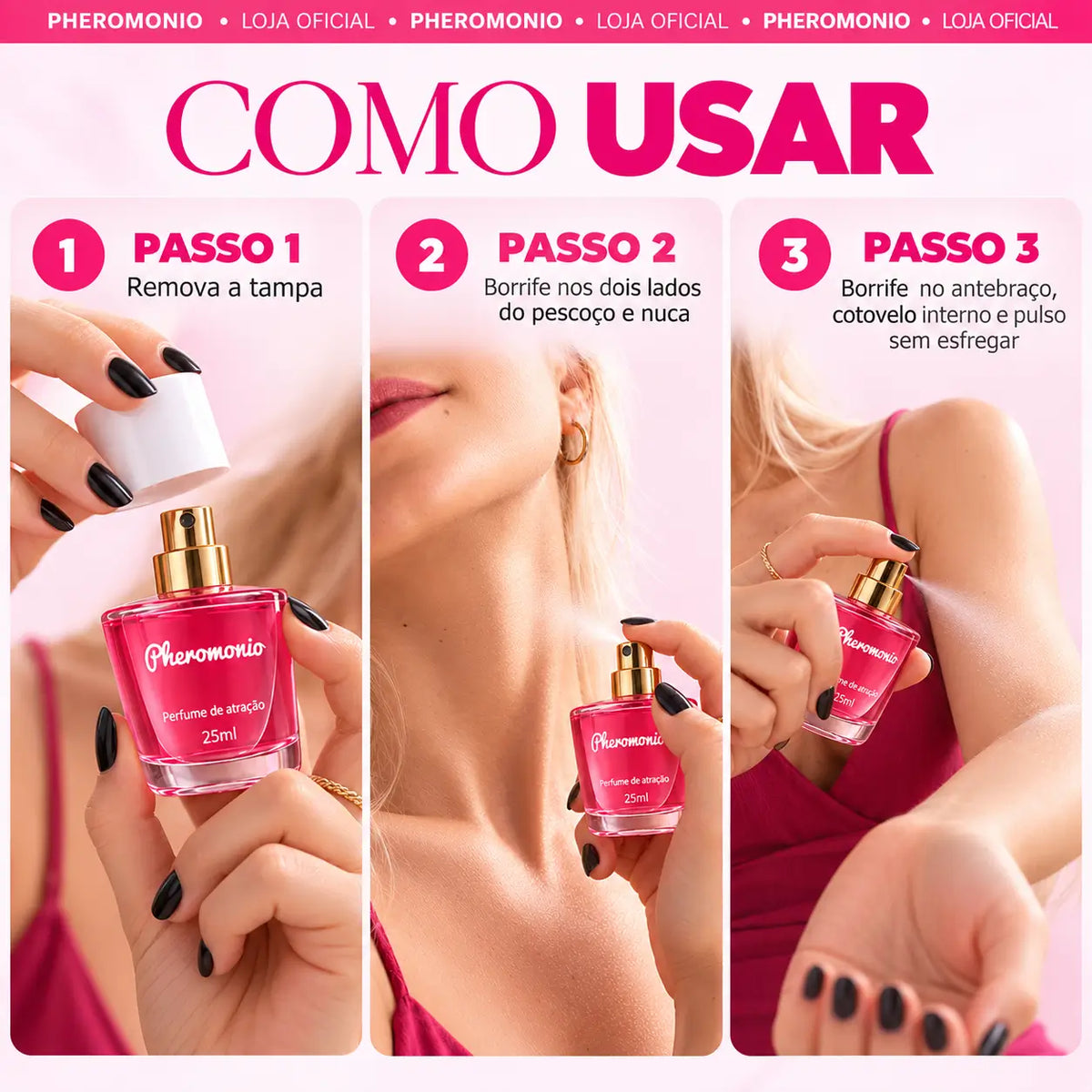 Novo Pheromonio Spray + Roll-on de Bolsa GRÁTIS